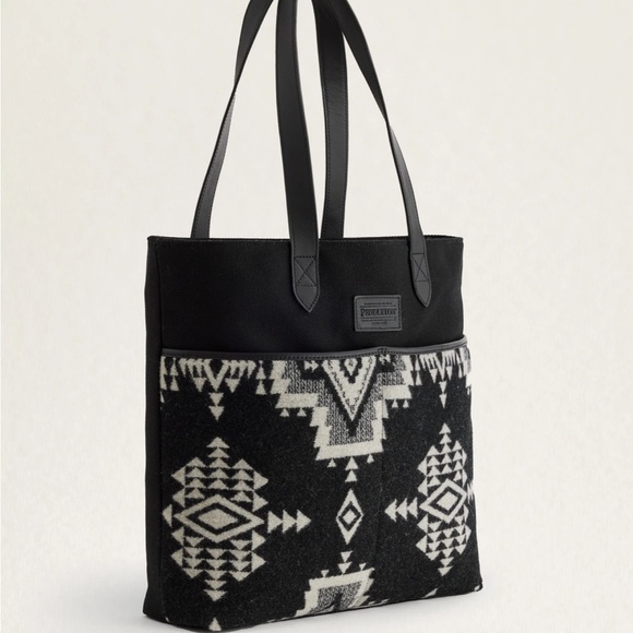 Pendleton rock point wool/leather market tote - Picture 5 of 7
